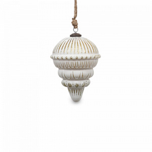 Украшение новогоднее подвес, 15 см, стекло, белый, ROOMERS FURNITURE, Нидерланды, ROOMERS FURNITURE (Нидерланды)