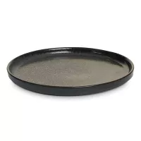 Тарелка десертная Brown, 16.3 см, каменная керамика, коричневый, черный, серия Umberto, ROOMERS TABLEWARE, Нидерланды, 