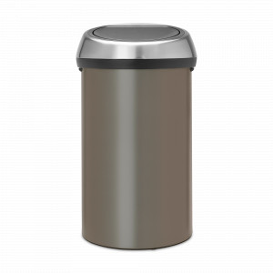 Контейнер для мусора, 60 л, нержавеющая сталь, платина, серия TOUCH BIN, BRABANTIA, Бельгия, Мусорные ведра 60 л. Brabantia