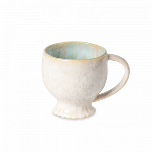 Кружка Sea blue, 435 мл, керамика, кремовый, голубой, серия Mallorca, COSTA NOVA, Португалия, Большие кружки
