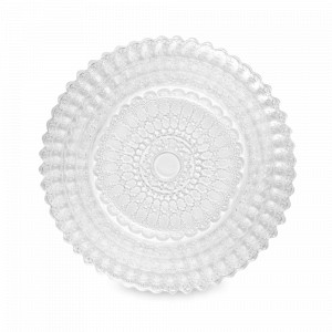 Тарелка обеденная Beaded, 26.5 см, стекло, серия Helios, LE COQ, Италия, Тарелки из Италии