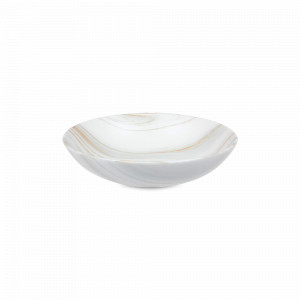 Тарелка суповая, 19.5 см, 750 мл, фарфор, белый, серый, серия The Royal Marble, HOME &amp; STYLE, Китай, Фарфоровые тарелки для супа