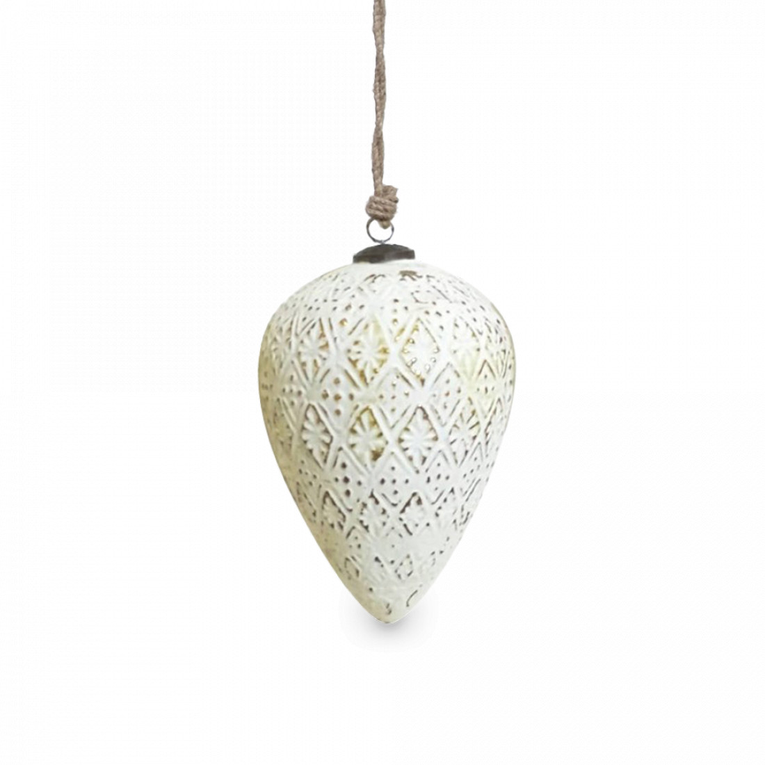 Украшение новогоднее подвес, 26 см, стекло, белый, ROOMERS FURNITURE, Нидерланды