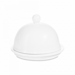 Маслёнка с крышкой, 9.5 см, костяной фарфор, белый, серия Белый декор, NARUMI, Япония, NARUMI (Япония)