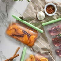 Пакет плоский для хранения продуктов, 0.5 л, силикон, зеленый, серия Reuse & Reduce, LEKUE, Испания_00817020064289643729.jpg