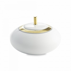 Сахарница , 350 мл, фарфор, белый, золотой, серия Domo Gold, VISTA ALEGRE, Португалия, Сахарницы