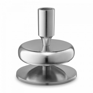 Подсвечник на одну свечу, 13 см, металл, серебристый, серия Stone, BERGENSON BJORN, Великобритания, Подсвечники и канделябры