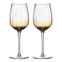 Набор из 2-х бокалов для белого вина Amber, 360 мл, 20.9 см, стекло, желтый, серия Gemma, LIBERTY JONES, Россия