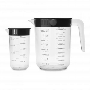 Набор из 2-х мерных стаканов, 250 и 1000 мл, пластик, серия Tasty+, BRABANTIA, Бельгия, Кухонные принадлежности BRABANTIA