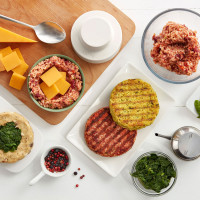 Форма для вегетарианского бургера, 11 см, ABS пластик, силикон, зеленый, LEKUE, Испания_00819240052483556557.jpg