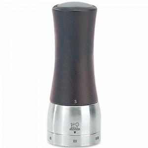 Деревянная солонка-мельница 16 см, вишневое дерево/матовая сталь, серия Madras u'Select, PEUGEOT, Франция, PEUGEOT (Франция)