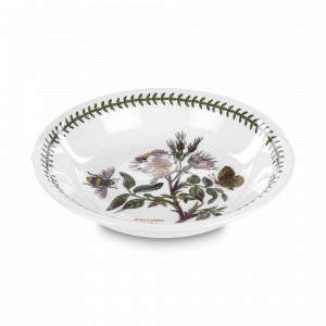 Тарелка для пасты «Шиповник», 20 см, фаянс, белый, декор, серия Botanic Garden, PORTMEIRION, Великобритания, Фарфоровые тарелки для супа