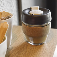 Кружка дорожная KeepCup S, 227 мл, закаленное стекло, полипропилен, пробка, морской волны, серия Brew Cork, KEEPCUP, Австралия_00808760045414525519.jpg