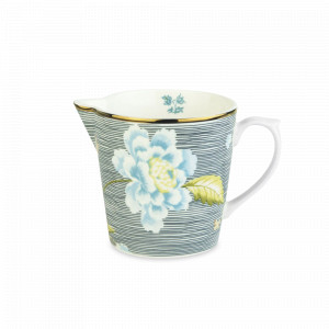 Молочник Midnight Pinstripe, 8 х 11.8 см, 0.25 л, фарфор, белый, декор, серия Pinstripe, Laura Ashley, Великобритания, Сливочники