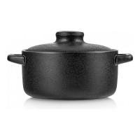 Форма для запекания с крышкой Iron Black, 400 мл, керамика, черный, WALMER, Великобритания_00812230041793486503.jpg
