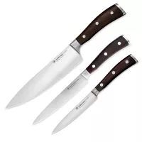 Набор из 3-х кухонных ножей поварская тройка, серия Ikon, WUESTHOF, Золинген, Германия, 