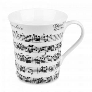 Кружка «Вивальди Либретто», 410 мл, фарфор, белый, KOENITZ, Германия, Белые кружки