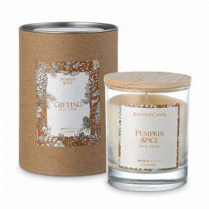 Свеча ароматическая «Pumpkin Spice», 40 часов горения, воск, стекло, серия Gifting, AMBIENTAIR, Испания, Ароматические диффузоры с палочками