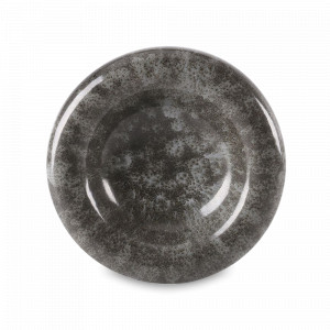Тарелка сервировочная для закусок Grey, 24 см, керамика, темно-серый, ROOMERS TABLEWARE, Нидерланды, Тарелки черные