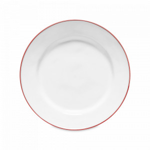 Тарелка обеденная White/Red, 28 см, керамика, белый, красный, серия Beja, COSTA NOVA, Португалия, Beja COSTA NOVA