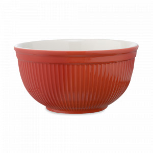 Салатник , 3 л, 24 см, керамика, красный, серия Soft Ripples, LIBERTY JONES, Россия, Осенняя сервировка
