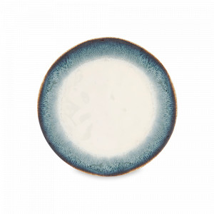 Тарелка закусочная, 21 см, фарфор, синий, серия Nuances, EASY LIFE (R2S), Италия, Красивые тарелки для сервировки