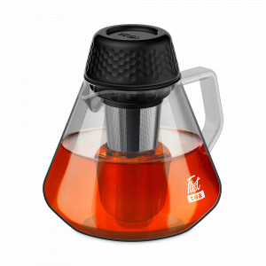 Чайник заварочный с фильтром Fast Tea, 1 л, боросиликатное стекло, прозрачный, VITAX, Великобритания, Английские заварочные чайники