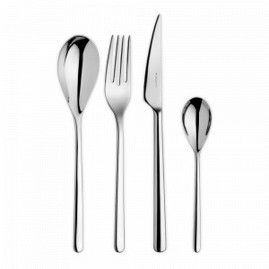 Набор столовых приборов на 6 персон, 24 предмета, нержавеющая сталь 18/10, серия Sintesi, BUGATTI Cutlery, Италия, BUGATTI CUTLERY (Италия)