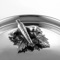 Кастрюля из нержавеющей стали, 2 л, диаметр 16 см, высота 9,5 см, крышка с посеребренной декорированной ручкой, серия Opus Prima, RUFFONI, Италия_00803480058236377127.jpg