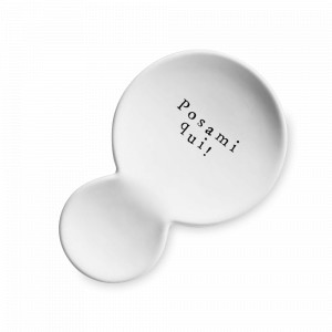 Подставка под ложку, 21 см, керамика, белый, декор, серия Bianca Easy, NUOVA CER, Италия, Bianca Easy NUOVA CER