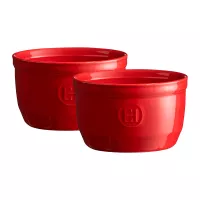 Набор из 2-х керамических рамекинов, 10,5 х 6 см, гранат, EMILE HENRY, Франция, 