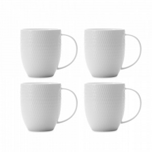 Набор их 4-х кружек «Даймонд», 370 мл, фарфор, белый, серия Даймонд, MAXWELL WILLIAMS, Австралия, MAXWELL & WILLIAMS (Австралия)