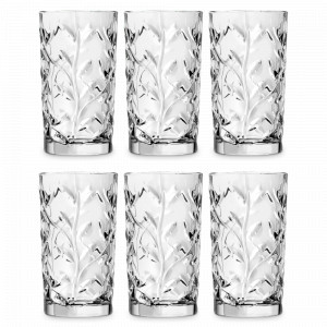Набор из 6-ти стаканов для воды, 360 мл, хрустальное стекло, серия Laurus, RCR, Италия, RCR Cristalleria Italiana (Италия)