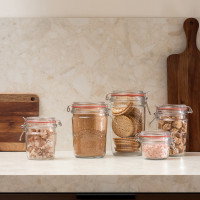 Банка для хранения, 14 см, 500 мл, стекло, сталь, серия Maison Jar, LIBERTY JONES, Китай_00822830065609881633.jpg