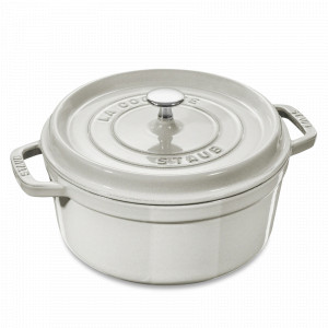 Кокот круглый, 6,7 л, 28 см, чугун, цвет: белый трюфель, серия La Cocotte, STAUB, Франция, STAUB (Франция)