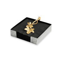 Подставка для салфеток «Плющ и дуб», размер: 13 х 13 х 4 см, материал: нержавеющая сталь, латунь, серия Ivy & Oak, MICHAEL ARAM, США