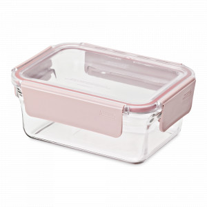 Контейнер прямоугольный стеклянный, 700 мл, стекло, розовый, GLASSLOCK, Корея, GLASSLOCK (Корея)