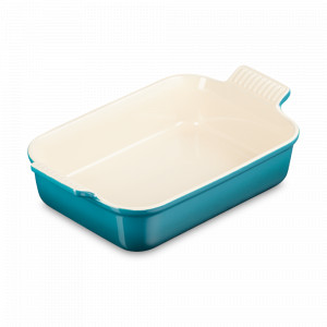 Форма для запекания Heritage, 2,4 л, керамика, бирюзовый, серия Deep Teal, LE CREUSET, Франция, Формы для запекания LE CREUSET