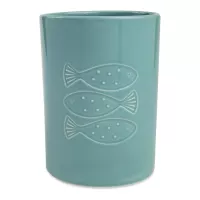 Подставка для кухонных принадлежностей Ocean, 13 х 18 см, керамика, бирюзовый, T&amp;G, Великобритания, 