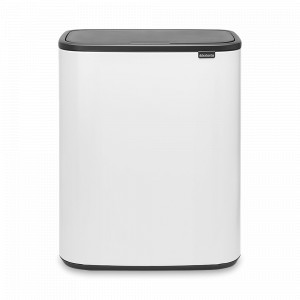 Контейнер для мусора, 60 л, нержавеющая сталь, белый, серия BO TOUCH BIN, BRABANTIA, Бельгия, Скидка до -20% на мусорные ведра Brabantia
