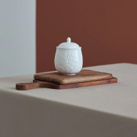 Банка для хранения, 13.7 см, керамика, белый, рельеф, серия English gardens, LIBERTY JONES, Россия_00819870057119834985.jpg