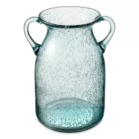 Ваза для цветов, 25 см, стекло, голубой, серия Flowi, LIBERTY JONES, Россия, 