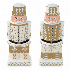 Набор для специй, 2 предмета, 9 см, фарфор, серия Royal Nutcracker, EASY LIFE (R2S), Италия, Новогодняя сервировка EASY LIFE R2S