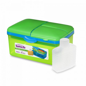 Ланч-бокс четырехсекционный с бутылкой, 2 л, пластик, серия To Go, SISTEMA, Новая Зеландия, Ланч-боксы