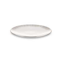 Тарелка закусочная, 23 см, костяной фарфор, белый, серебристый, серия Сверкающая Платина, NARUMI, Япония_00810430062221071762.jpg