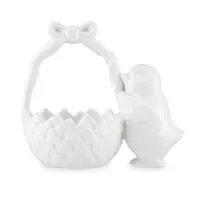 Корзинка для конфет, 14 х 15 см, керамика, белый, серия Цыпленок, DECOR DE TABLE, Россия, 