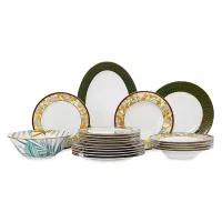 Сервиз столовый на 6 персон, 20 предметов, фарфор, декор, серия Сафари, MIX&amp;MATCH HOME, Китай, 