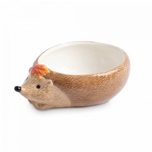 Конфетница «Еж с листом», 21 х 15 см, керамика, коричневый, серия Autumn Forest, ANNA LAFARG, Китай, Конфетницы