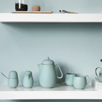 Набор молочник и сахарница с ложкой, фарфор, мятный, серия Nina, VIVA Scandinavia, Дания_00803040057217028919.jpg