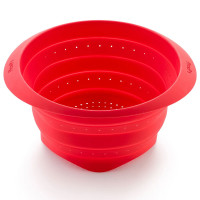 Дуршлаг складной, 23 см, силикон, красный, LEKUE, Испания_00819240052391833380.jpg